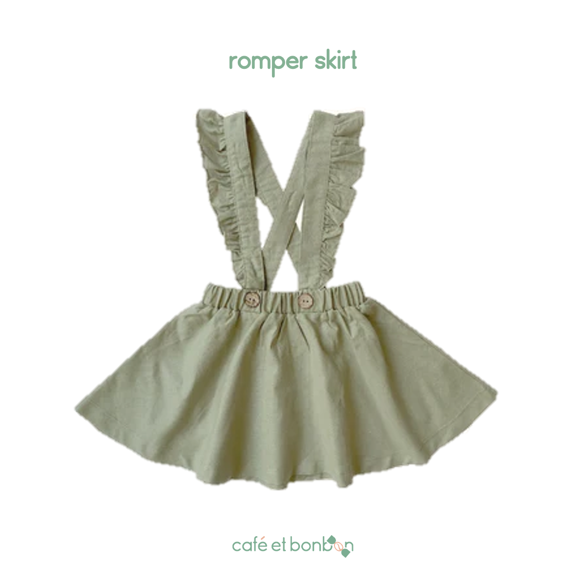 romper skirt - olive